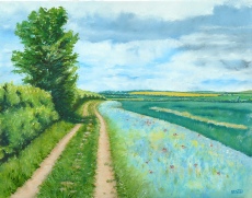 Norfolk Landscape Paintings, Ringstead Village Hall, High Street, Ringstead, Norfolk, PE36 5JU | An exhibition of paintings for sale festuring the Norfolk coast and countrysideby Barbara King.  | norfolk paintings coast country boats exhibition sale oil paint watercolour free cards parking 